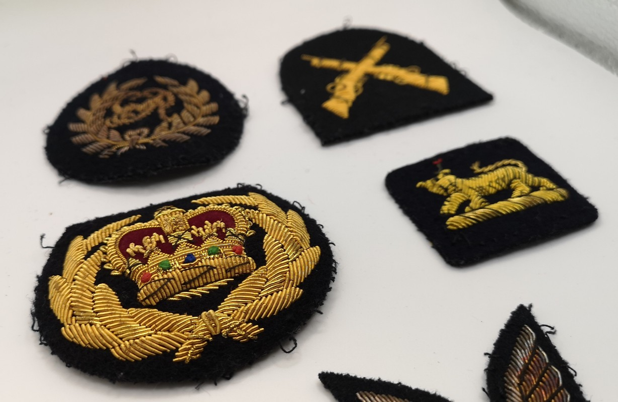 British Army / Navy / RAF Royal Air Force Qualification Rank Wire Braided Badges set of 6