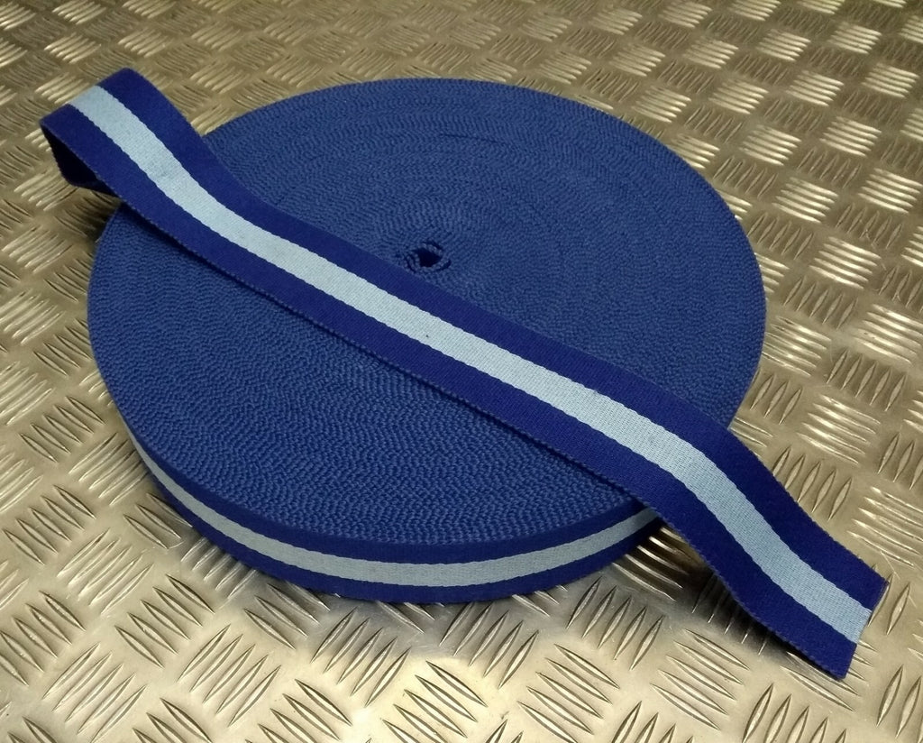 AAC Stable Belt Material Cotton Canvas Heavy Duty Construction Two Tone Blue
