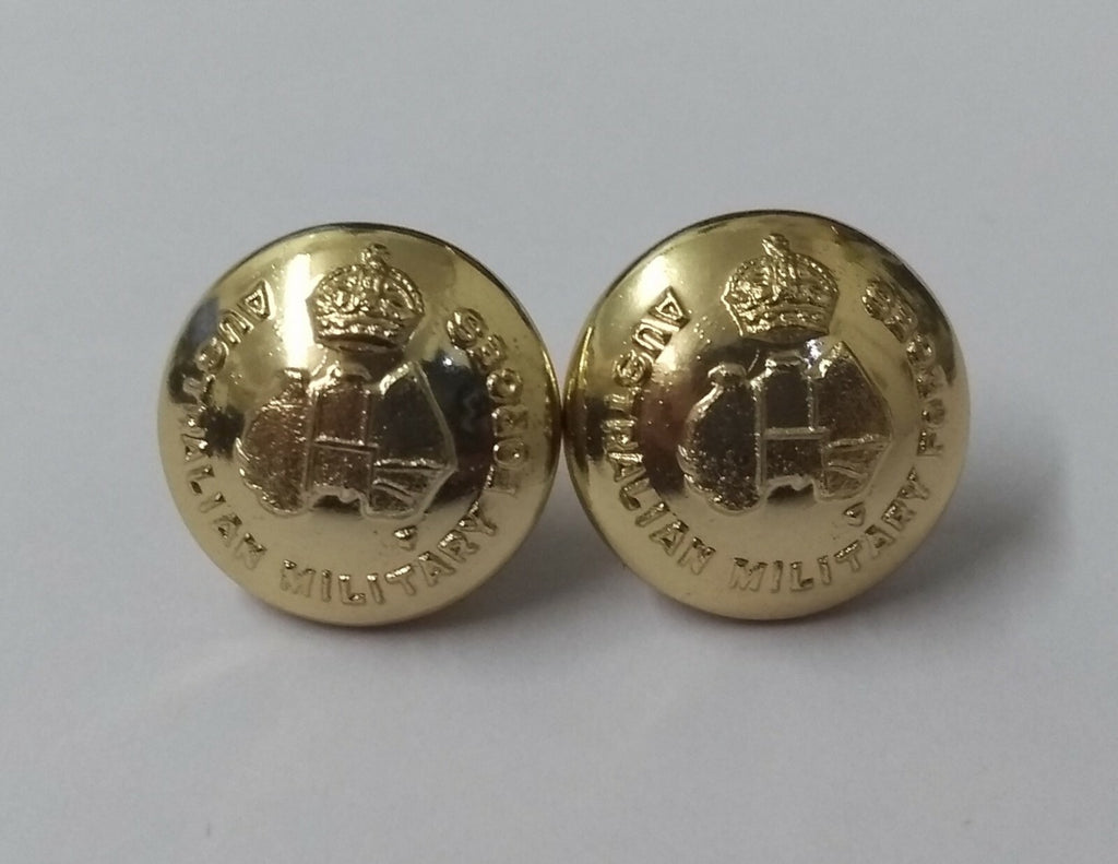 Australian Forces Dress Hat Chinstrap Buttons Kings Crown Insignia X2