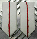 British Army / RAF Royal Air Force Officer Cadets Gorget Patch RED on WHITE - NEW