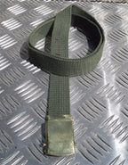 Style 1¼ Roll buckle Canvas Web Belt Silver or Brass buckle All Colours