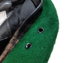 Green Wool Military Style Beret Size 7 1/4 - NEW