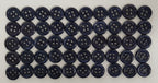 100 Vintage Buttons 4 Hole Shirt / Shank Anchors Pearlesque Petrol Blue 11.4mm