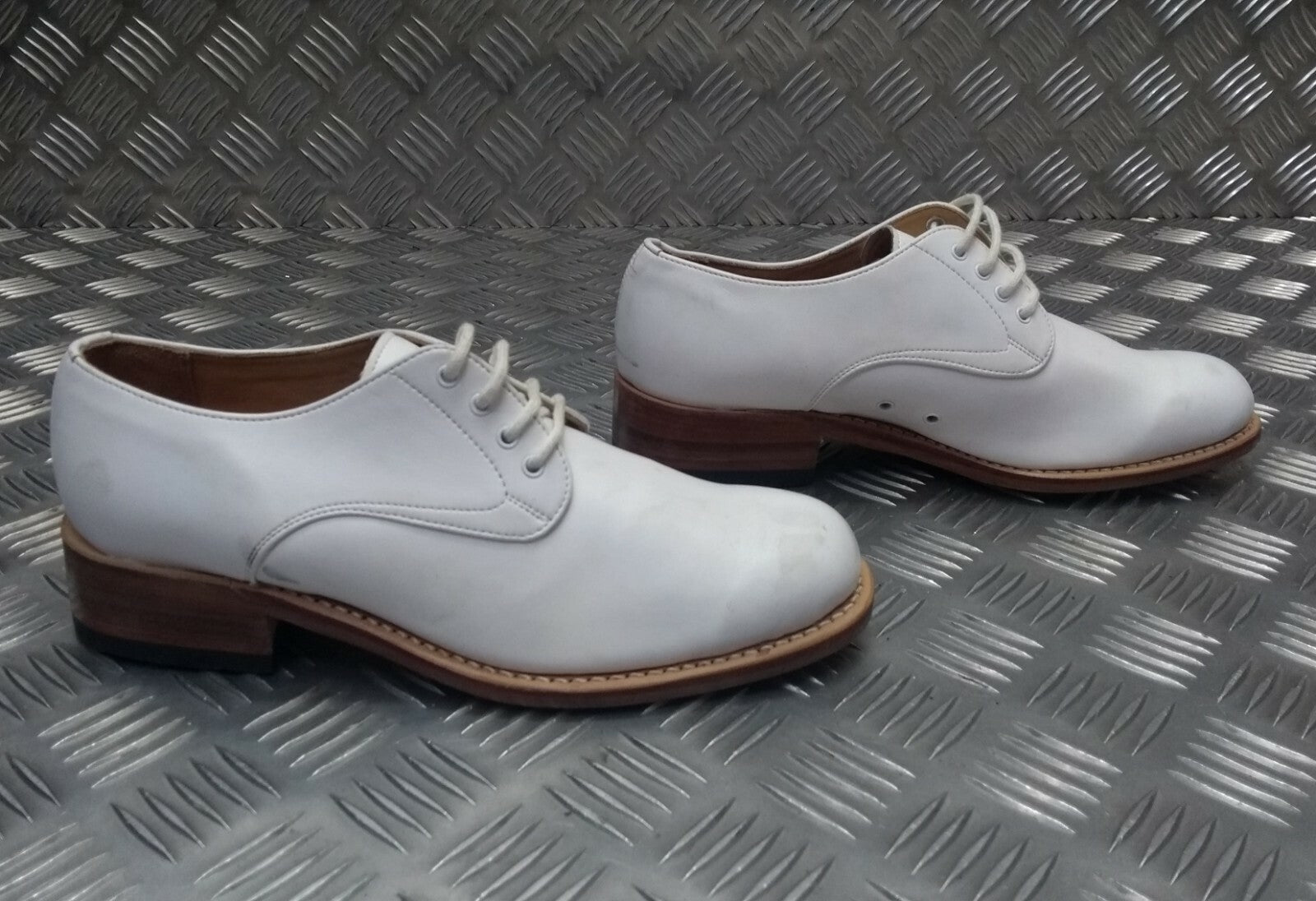 British Navy White Leather Parade / Dress Shoes Womans - Assorted Sizes