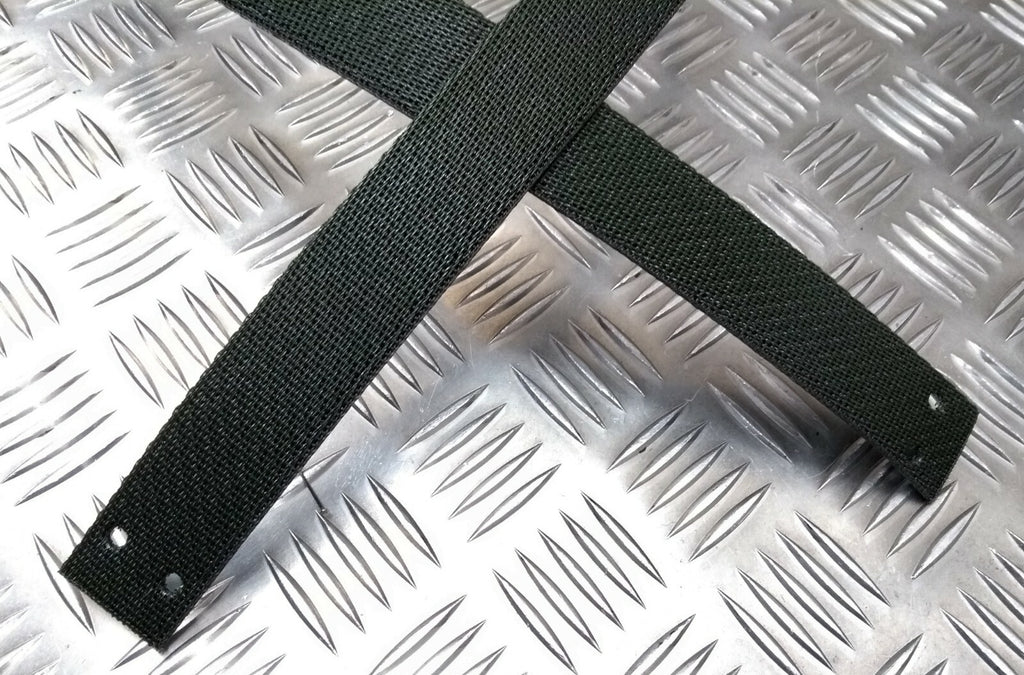 Green Sling Strap Ceremonial Courlene Material 121cm Precut With Rivet Holes