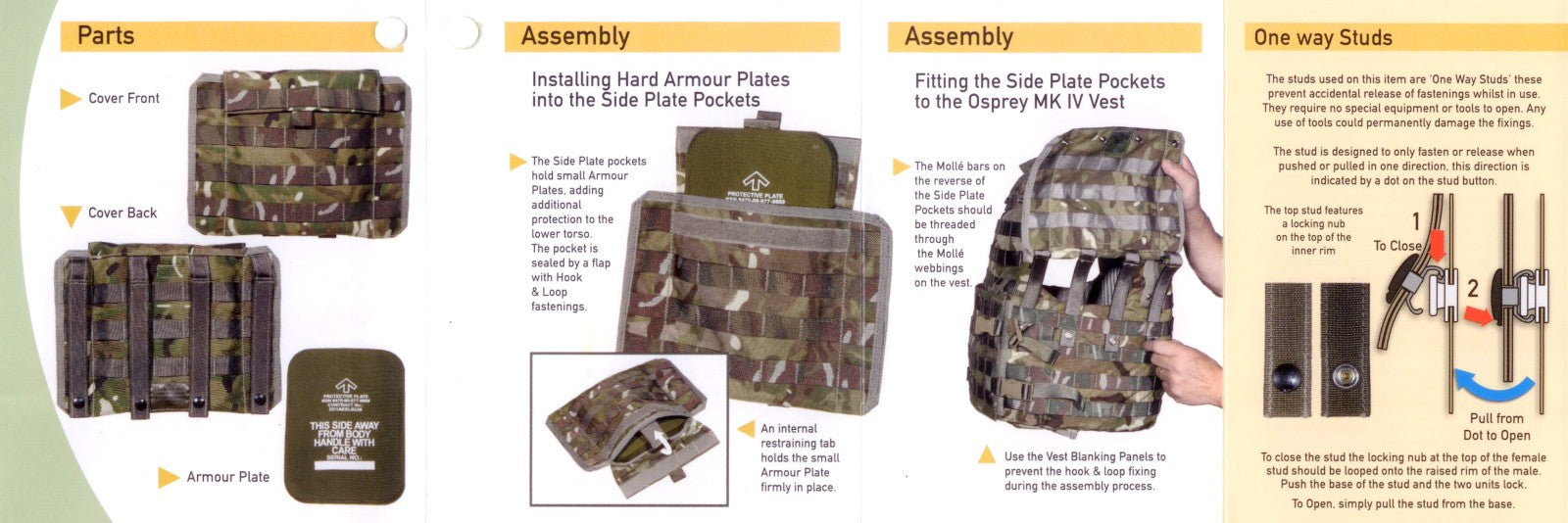 Osprey MK IVA MTP Body Armour Vest Side Pockets without Filler Plates