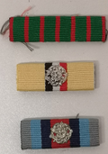 Set of 3 Medal Ribbons with Rosette for No1 No2 Dress British Army Uniform