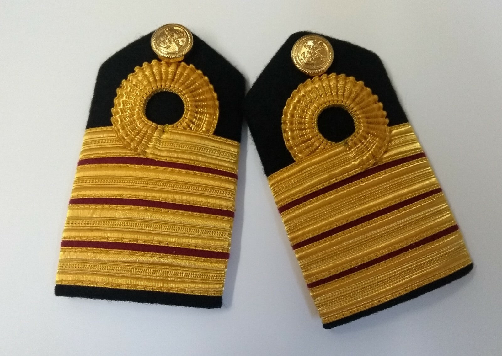 Genuine Canadian Naval Female Gold Wire Rank Shoulder Boards Epaulettes LFS13