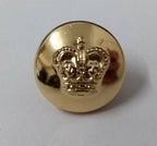 Genuine Vintage British St Edwards Crown Metal Dress Buttons X2 ASBT152