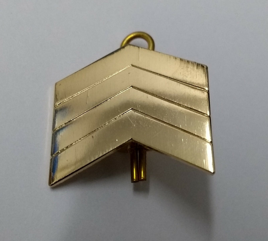 Genuine British Issue 4 bar Metal Chevron Small Badge Drum Major- NEW