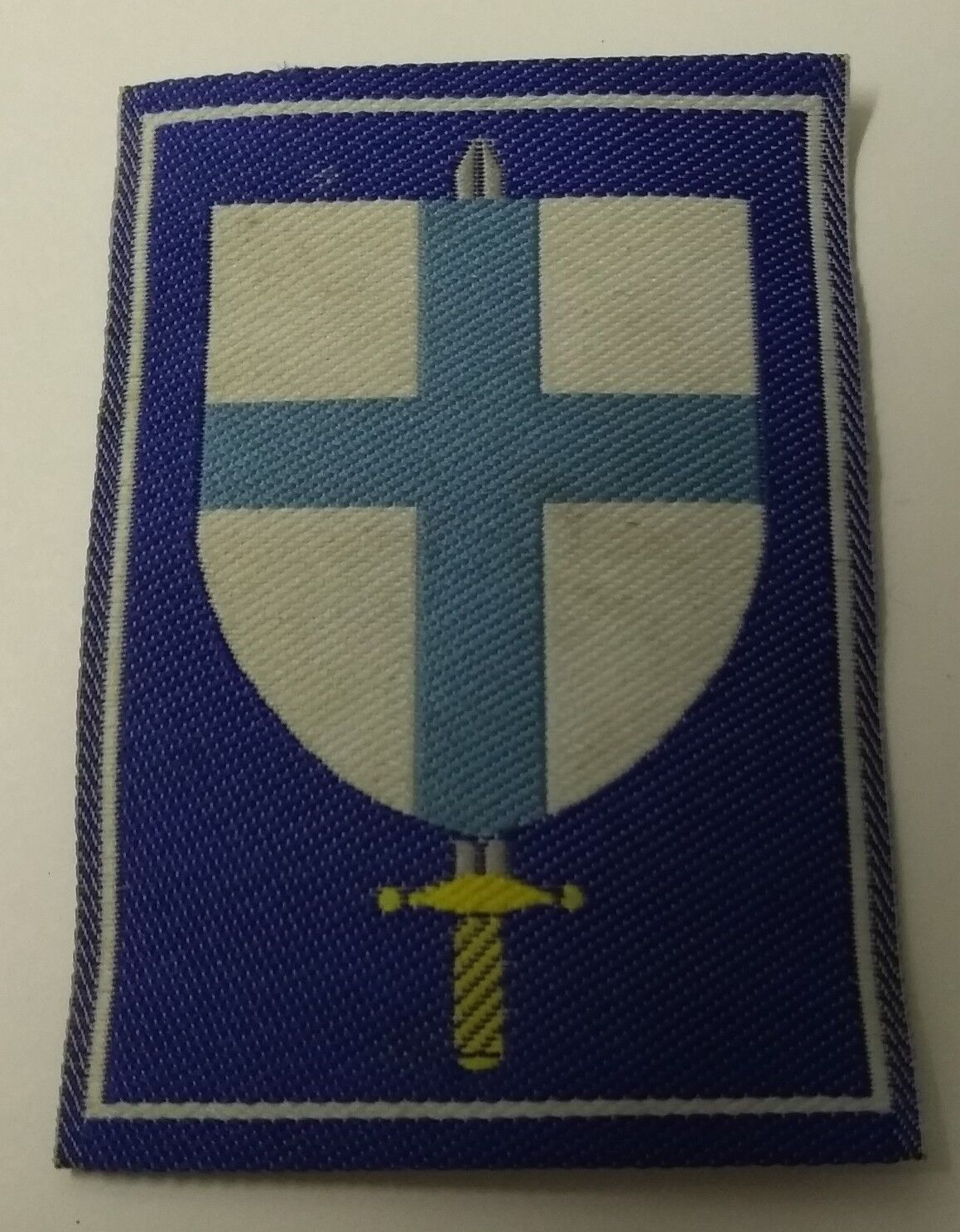 Genuine Issue Sword & Shield Unknown Insignia Sew On Patch