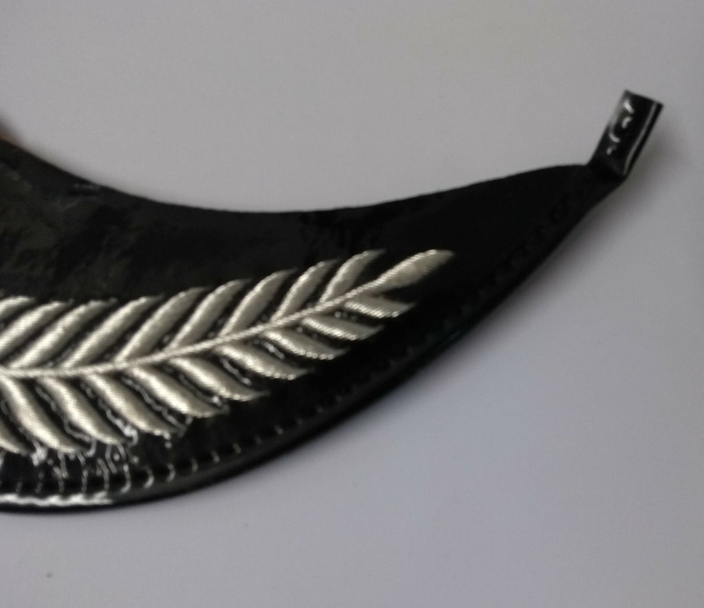 Genuine British Made Senior Officer Silver Leaf Braid Dress Cap Peak NEW