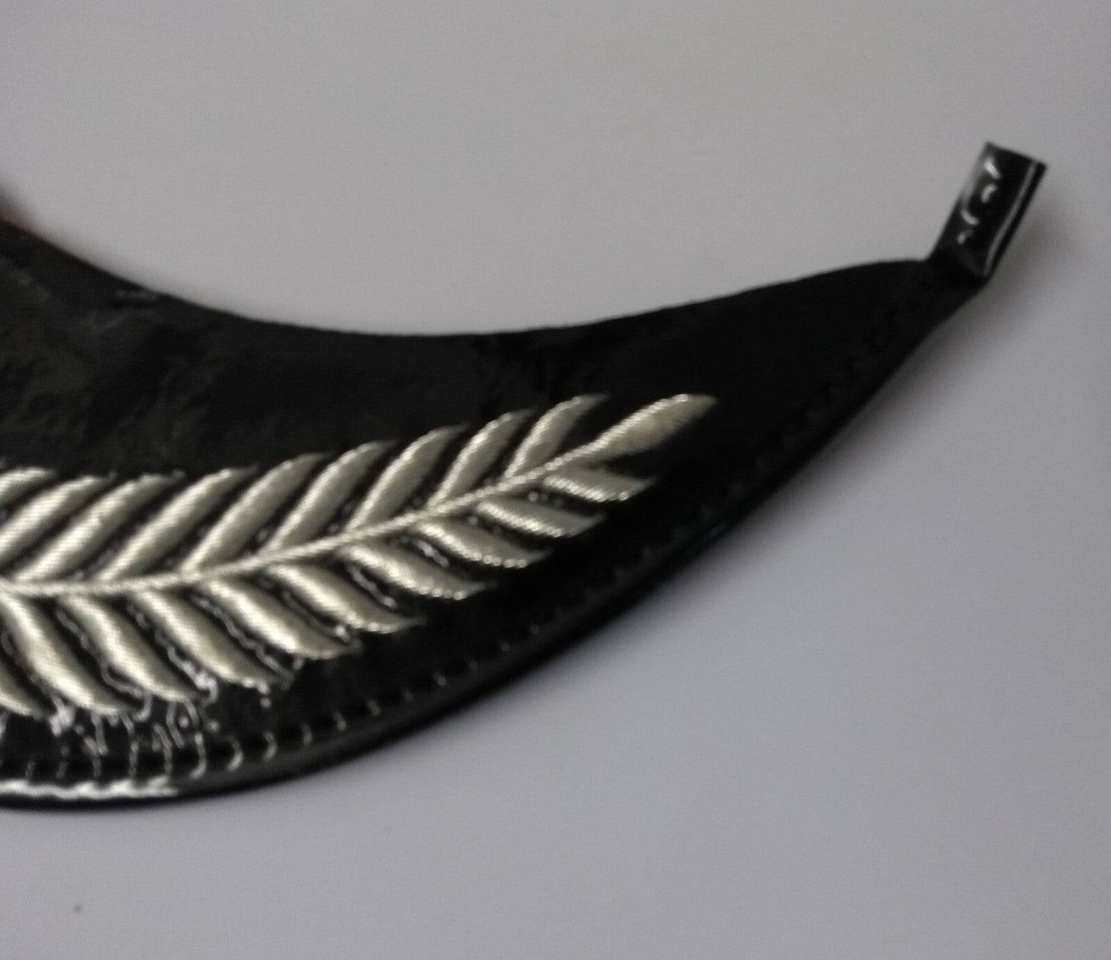 Genuine British Made Senior Officer Silver Leaf Braid Dress Cap Peak NEW