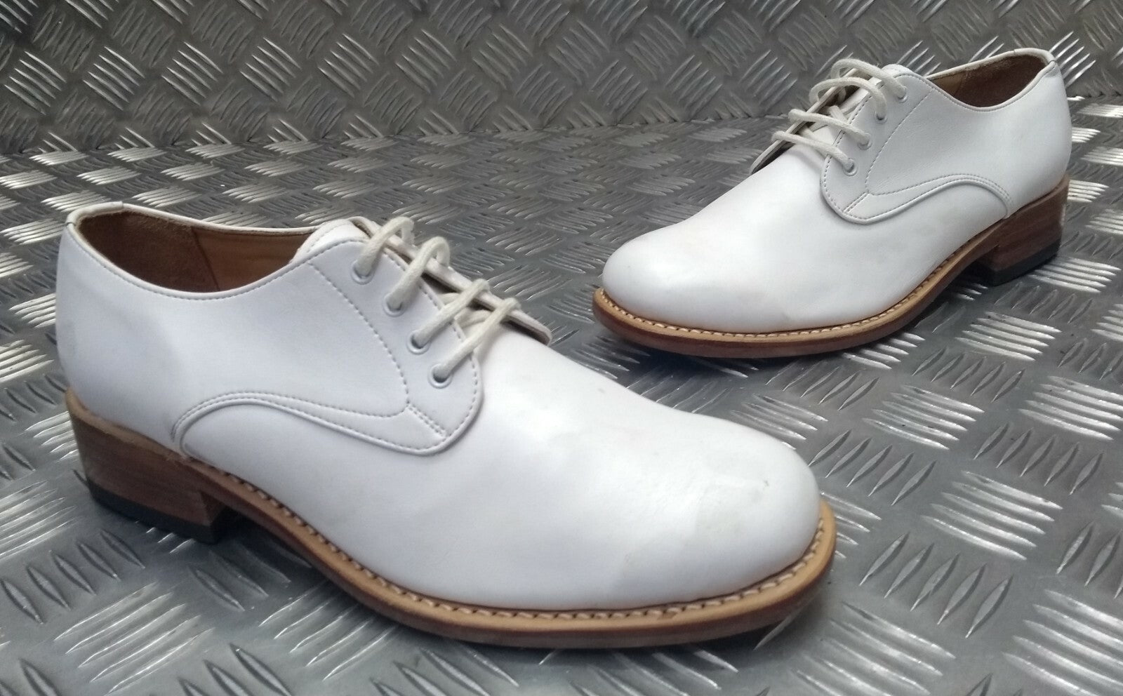 British Navy White Leather Parade / Dress Shoes Womans - Assorted Sizes