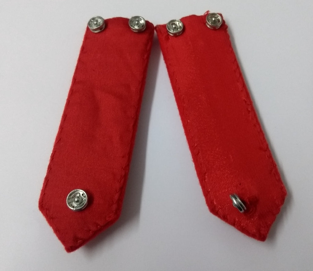 SNR Rank Gorgets Scarlet Red Melton & Maroon Braid Detail For Senior Officers
