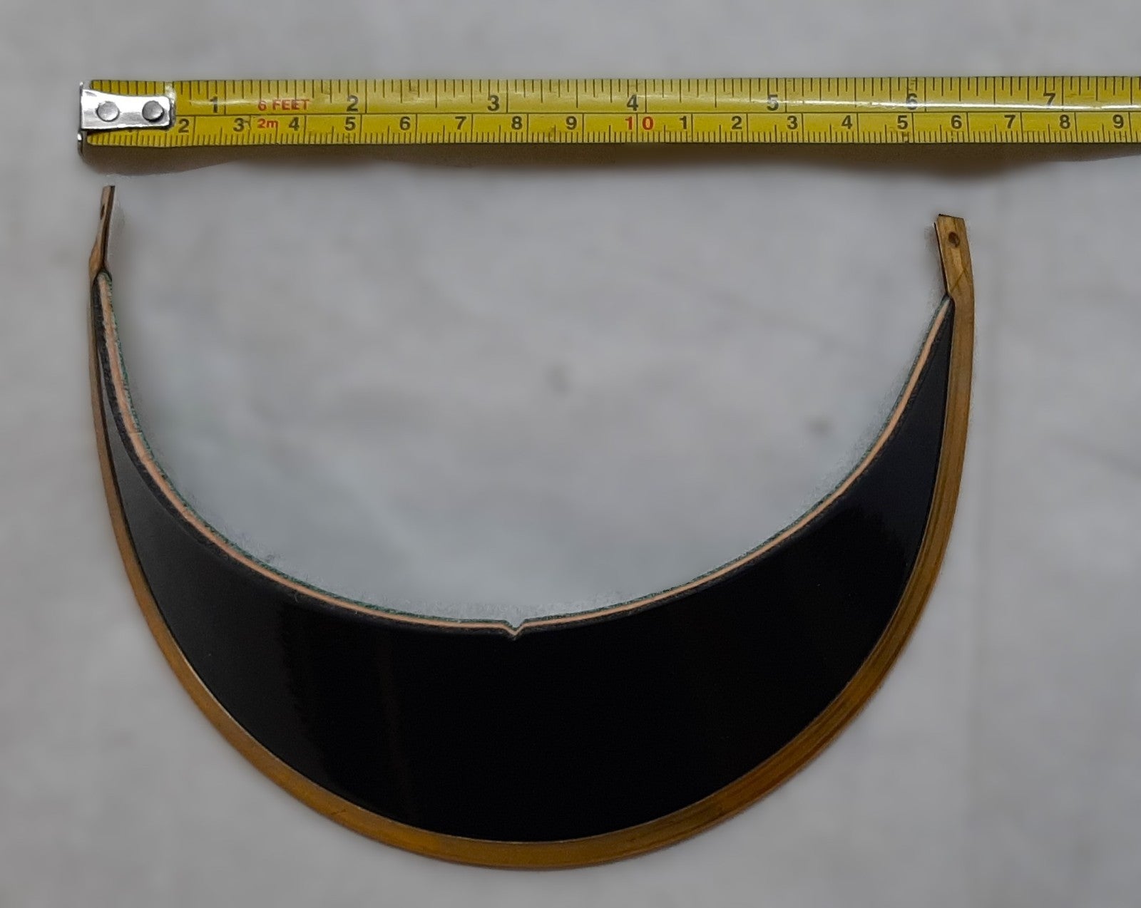 British Army Guards No1 Dress Hat Peak / Visor Patent with Brass Edging NOS