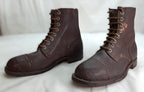 Vintage Army Boots Brown Leather WW2 Pattern Dated 1945 Heel & Toe Plates EU 47