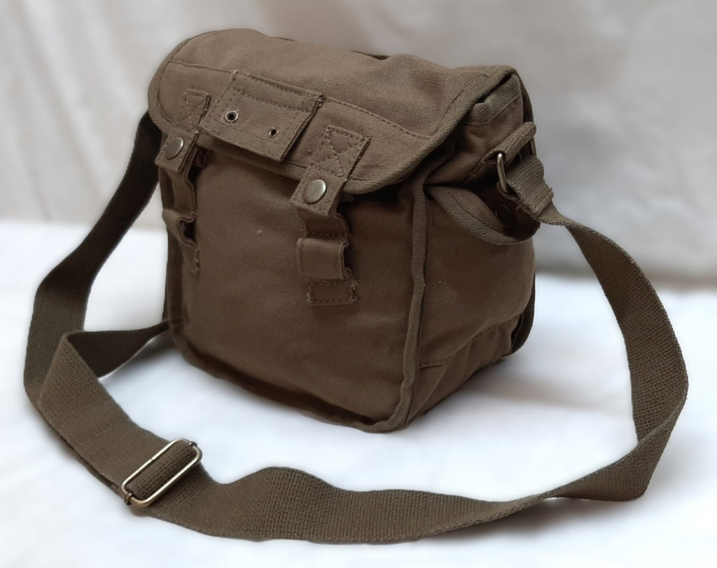 Military Type ARMY Canvas / Haversack Shoulder Bag Festival Military Mid Green