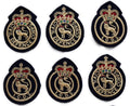 Vintage British Patches Civil Defence Queens Crown Insignia Badges X6