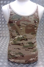 100% Cotton MTP Multi-Cam Camo Sleeveless Vest Singlet Tank Top All Sizes NEW