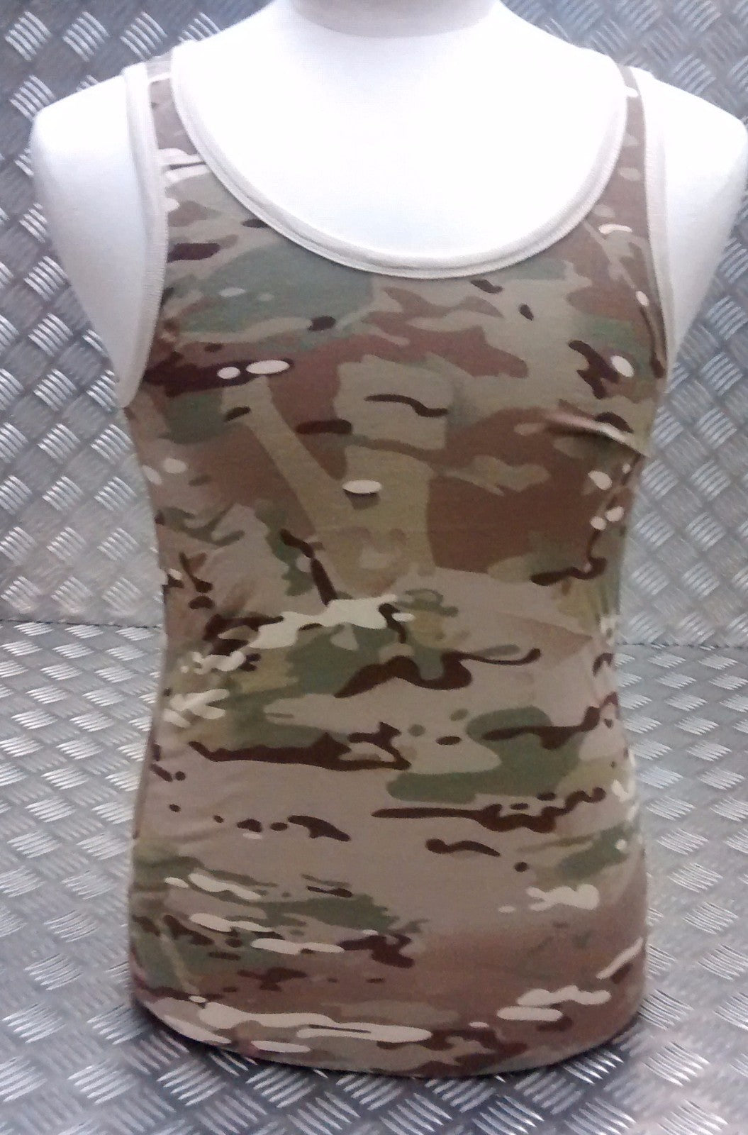 100% Cotton MTP Multi-Cam Camo Sleeveless Vest Singlet Tank Top All Sizes NEW