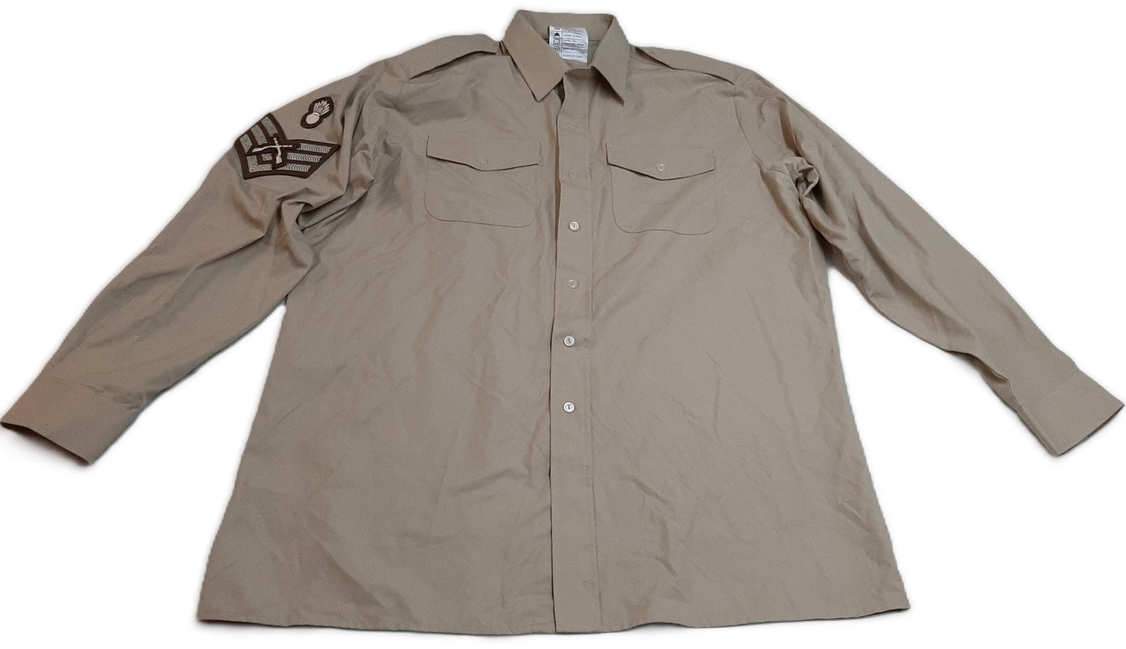RE FAD SHIRT No2 With 3 Bar Chevron Patch and Various Skill Badges Collar 42cm