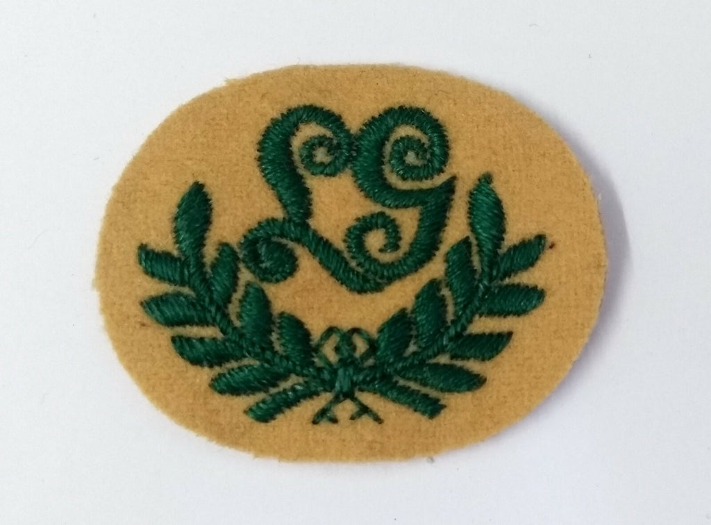 Lewis Gunner British Army Issue Skill Trade Green Braided on Maize Badge