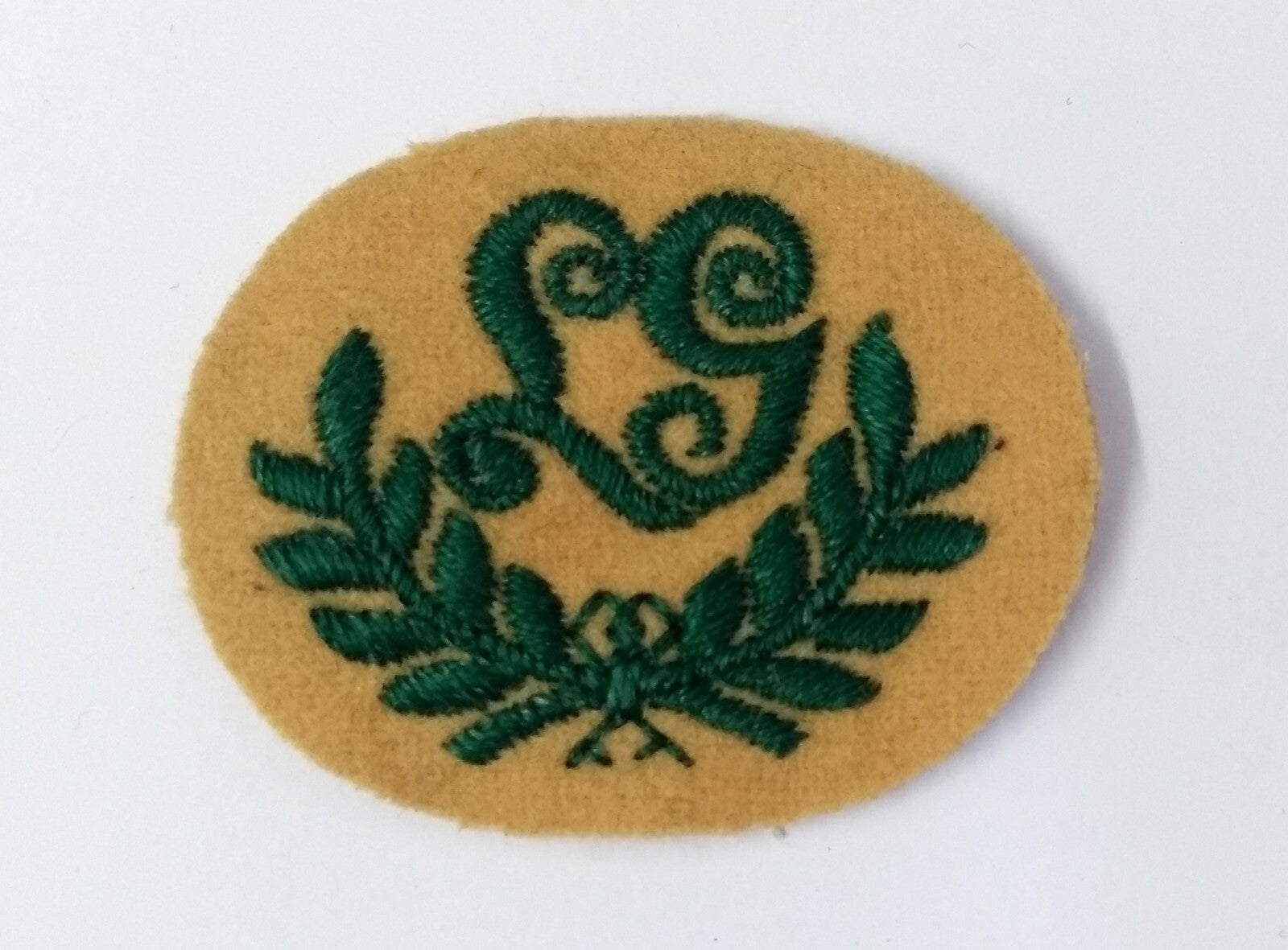 Lewis Gunner British Army Issue Skill Trade Green Braided on Maize Badge