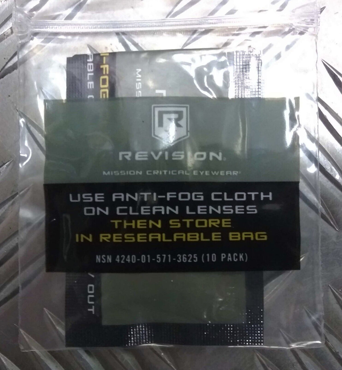 Genuine British Forces Reusable Revision Anti Fog Cloth Anti-Fog Wipes NEW x 2