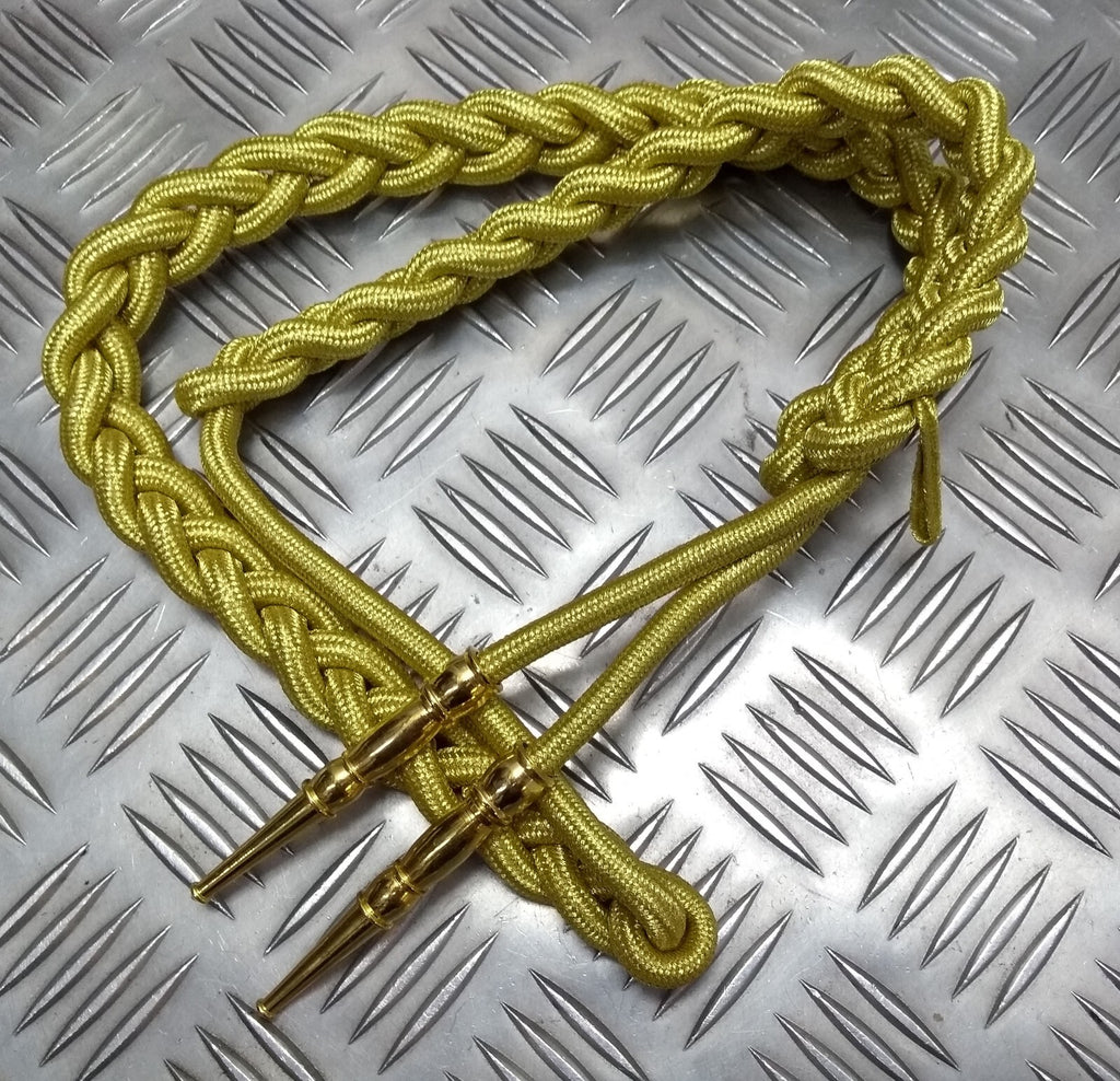 Bahrain Half Aiguillette NG & Officers Ceremonial Lanyard Metallic Gold Tip Ends