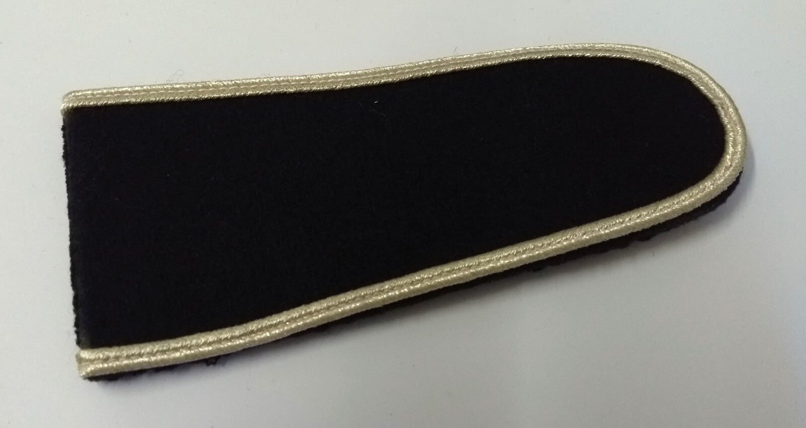 Shoulder Boards Slide On Melton Wool Type With Silver Braided Edging Dark Blue