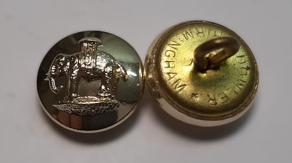 Duke of Wellington Small Buttons for British Dress Hat / Cap Size 22L 1 Pair