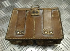 Genuine Vintage Issued Double Leather Utility / Ammo Small Pouch Used