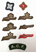 British Army / Combined Cadet Forces ACF CCF Qualification Patches set of 9