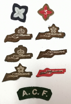 British Army / Combined Cadet Forces ACF CCF Qualification Patches set of 9