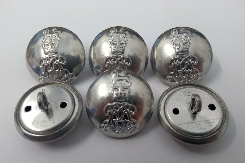 Genuine British Army Issue The Life Guards Regiment Dress Buttons 40L Silver