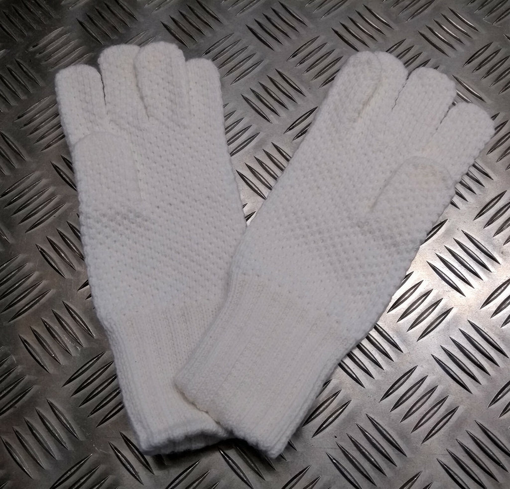 White Waffle Gloves Liners Issue UK Made Size Medium / Large NEW