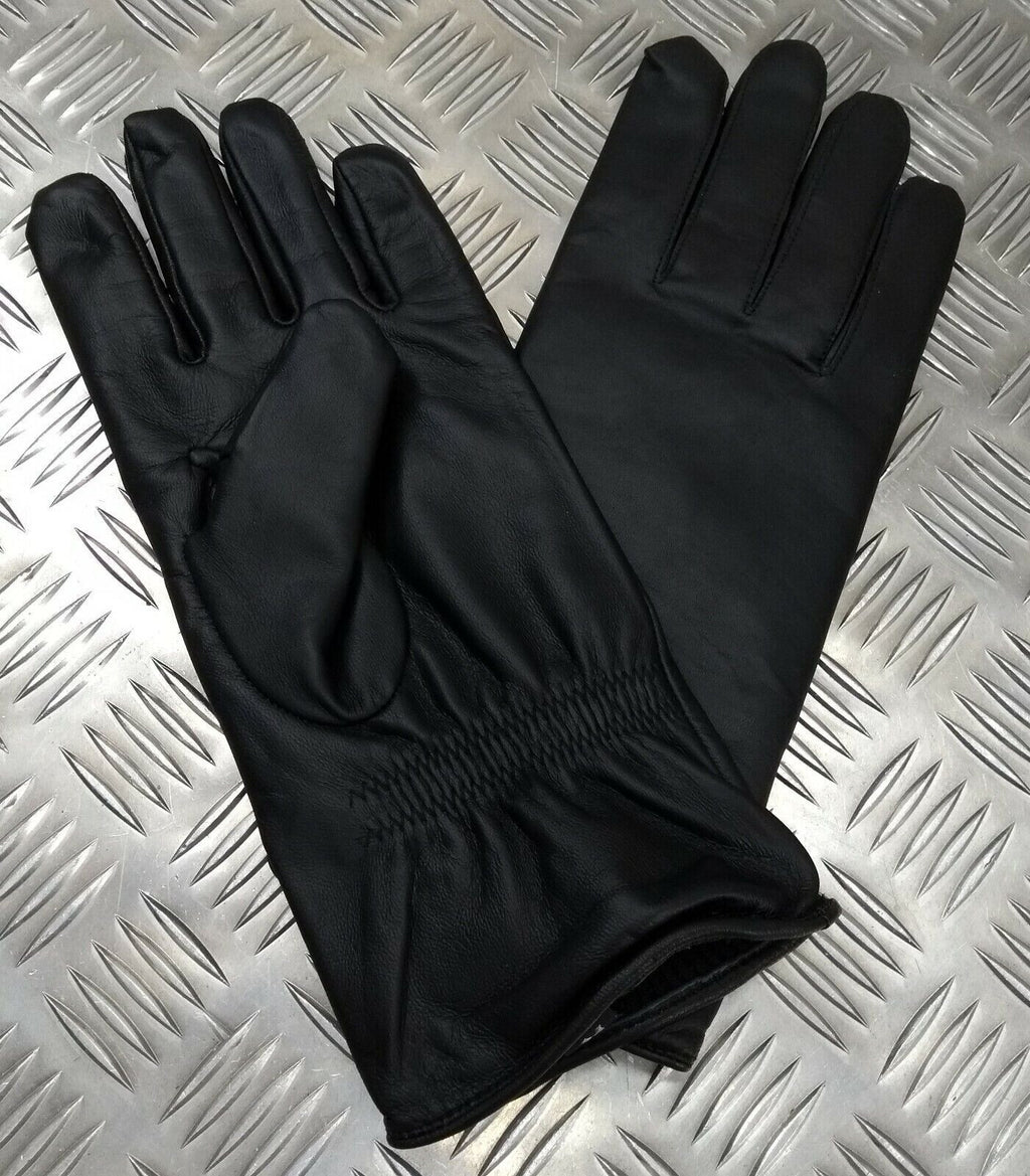 Black Leather General Service Soft Lined Duty Gloves Medium 8/8.5