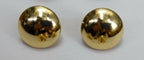 High Quality Gold Coloured Anodized High Sheen Plain Metal Dome Buttons x2- NEW