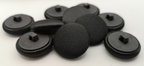 Black Satin Fabric Covered Buttons 22L x50