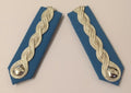 Collar Tabs Light Blue RAF Royal Air Force Silver Braid and Plain Buttons Press-stud Fit