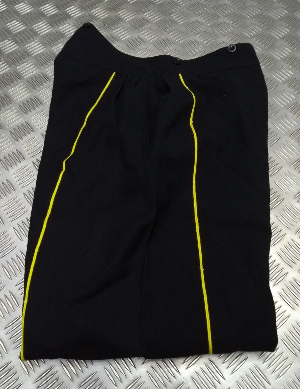 No1 Dress Trousers Bandsman Double Yellow Piping Loose Fit Uniform Waist 37"