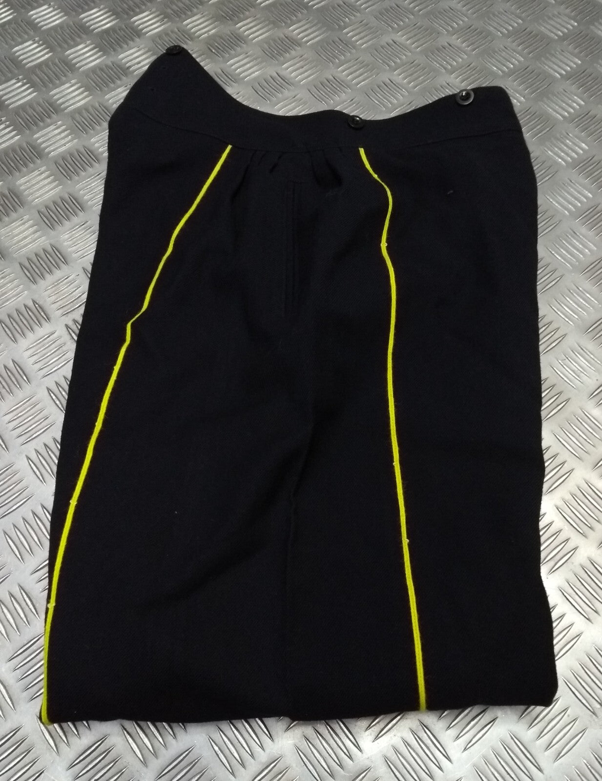 No1 Dress Trousers Bandsman Double Yellow Piping Loose Fit Uniform Waist 37"