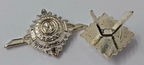 LI Shoulder Pips 3/8" Silver OFCs Bath Stars Pronged Type x 2 NEW