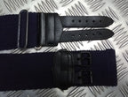 Royal Navy Blue Stable Belt Double Leather Straps & Chrome Slide Adjust Max 34"