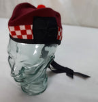 Glengarry Maroon British Army Pattern Scottish Dress Headwear Made in Scotland