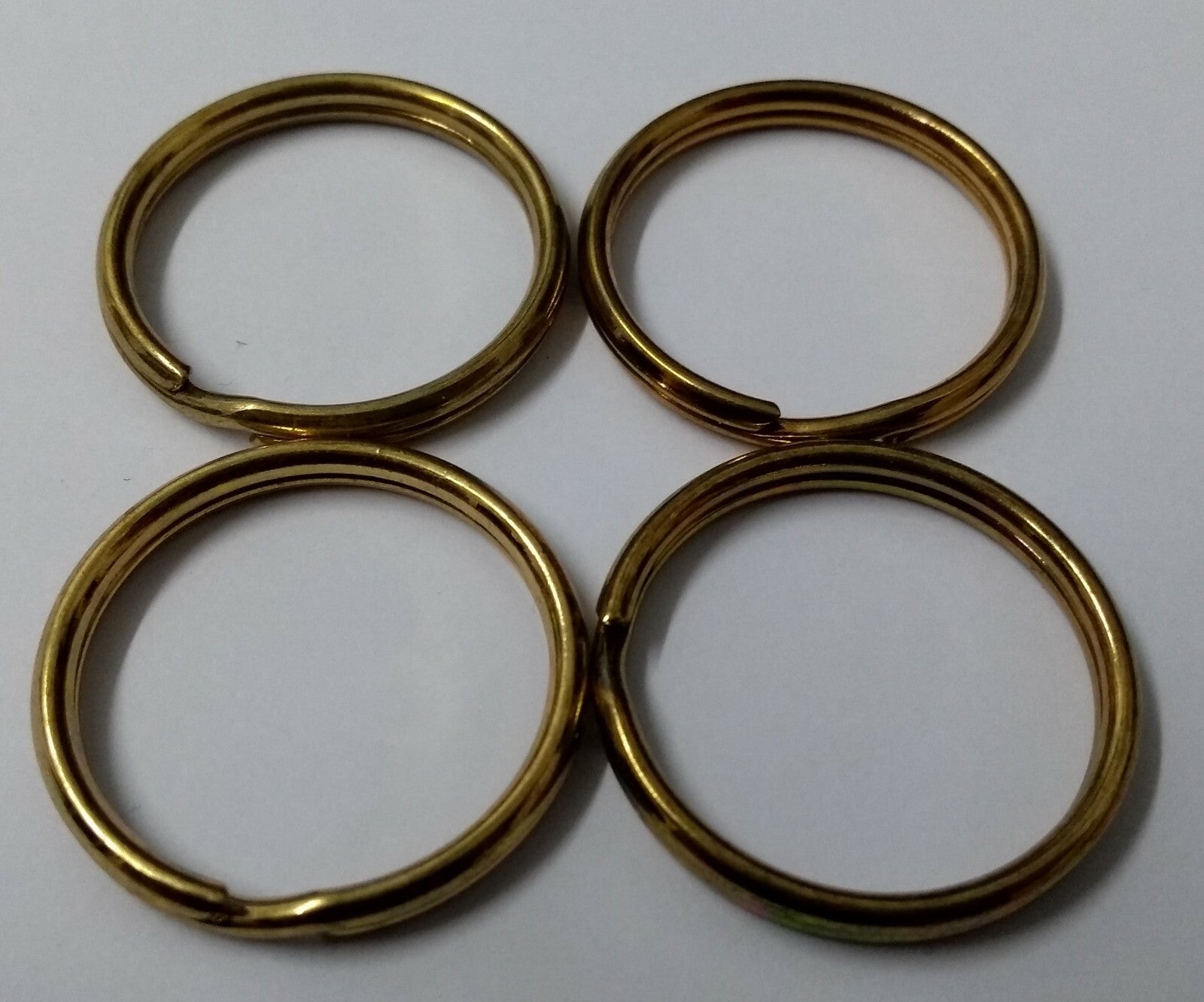 Genuine British Issue Brass Colour 1" Medium Size Split Rings X4 STD63