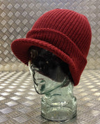 Dark Red / Maroon Peak / Peaked Beanie Hat / Radar Cap - One size - BRAND NEW