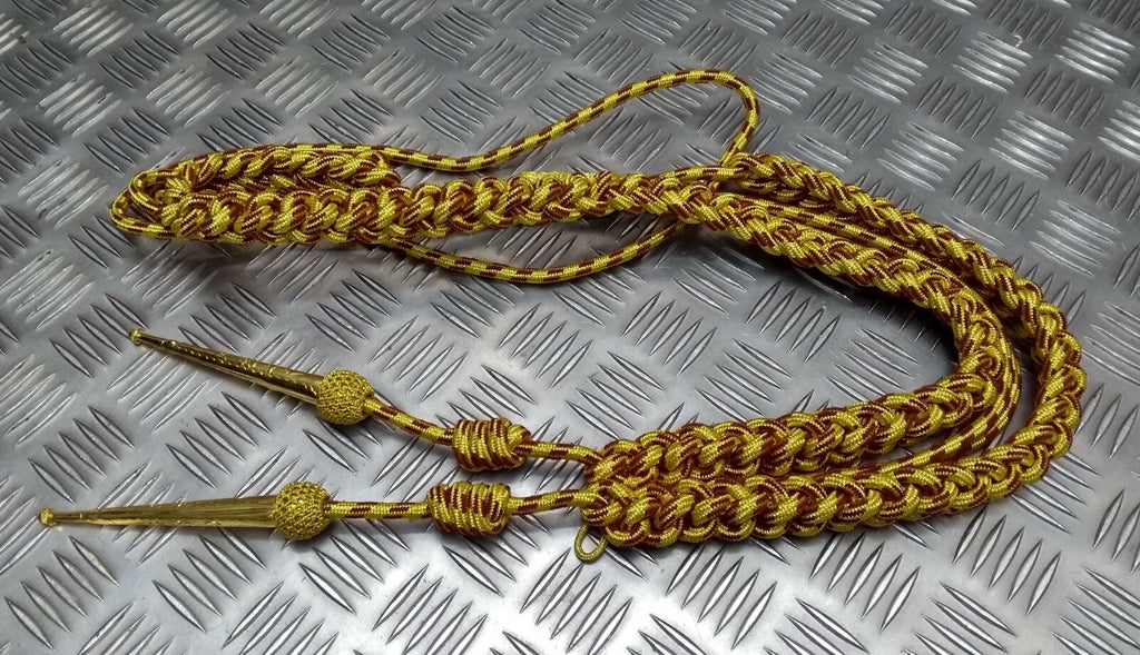 Barbados Full Aiguillette For Officers Gold & Maroon Fleck Ceremonial & Parade