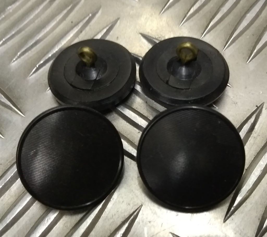 Genuine Vintage Issue Plastic Coat Buttons With Brass Loop X4 25mm